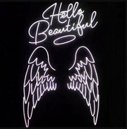 Angel Wings and nimbus Hello Beautiful Neon Sign