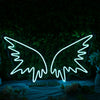 Angle Wing Blue Neon Sign