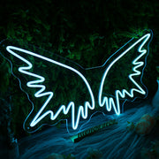 Angle Wing Blue Neon Sign