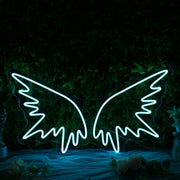 Angle Wing Blue Neon Sign