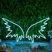 Angle Wing Blue Neon Sign