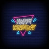 Angles Happy Birthday Neon Sign