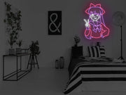 Anime Peace Girl Neon Sign