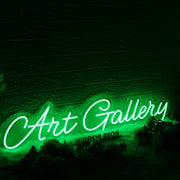 Art Gallery Green Neon Sign