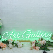 Art Gallery Green Neon Sign