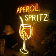 Aperol Spritz Cocktails Neon Sign