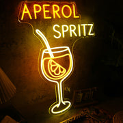 Aperol Spritz Cocktails Neon Sign