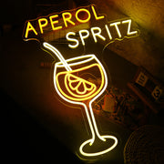 Aperol Spritz Cocktails Neon Sign