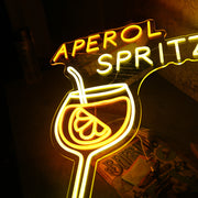 Aperol Spritz Cocktails Neon Sign