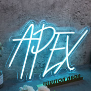 Apex Blue Neon Sign