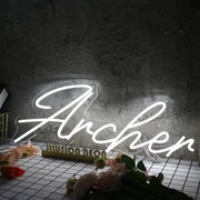 Archer White Neon Sign