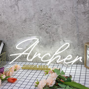 Archer White Neon Sign