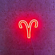 Aries Zodiac Neon Sign