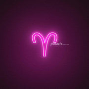 Aries Zodiac Neon Sign