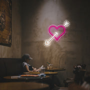 Arrow Through The Heart LED Neon Sign