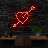 Arrow Through The Heart Neon Sign