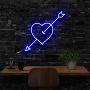 Arrow Through The Heart Neon Sign