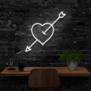 Arrow Through The Heart Neon Sign