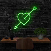 Arrow Through The Heart Neon Sign