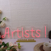 Artists Red Neon Sign