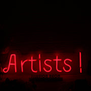 Artists Red Neon Sign