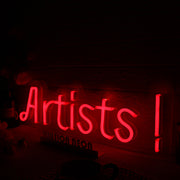 Artists Red Neon Sign