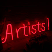 Artists Red Neon Sign