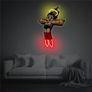 Astro Boy On The Cross LED Neon Acrylic Artwork