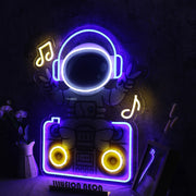 Astronaut Sitting On The Radio Custom Neon Sign