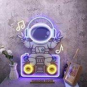 Astronaut Sitting On The Radio Custom Neon Sign