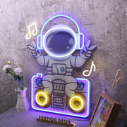 Astronaut Sitting On The Radio Custom Neon Sign