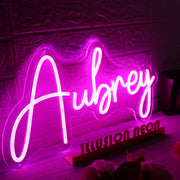 Aubrey Pink Neon Sign