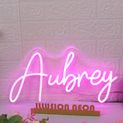 Aubrey Pink Neon Sign