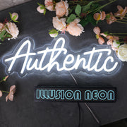 Authentic White Neon Sign