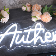 Authentic White Neon Sign