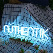 Authentik Blue Neon Sign