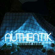 Authentik Blue Neon Sign