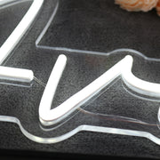 Ava White Neon Sign