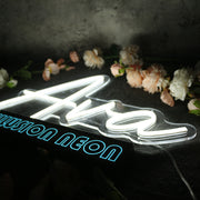 Ava White Neon Sign