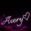 Avery Purple Neon Sign