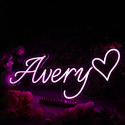 Avery Purple Neon Sign