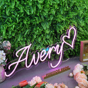 Avery Purple Neon Sign