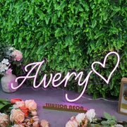 Avery Purple Neon Sign