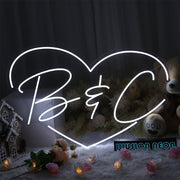 B And C Neon Sign