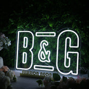 B And G White LED Neon Sign