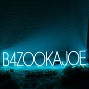 B4ZOOKAJOE Blue Neon Sign