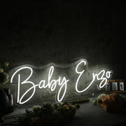 Baby Enzo White Neon Sign