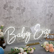 Baby Enzo White Neon Sign