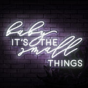 Baby Its The Small Things Neon Sign