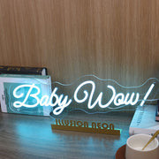 Baby Wow Blue Neon Sign